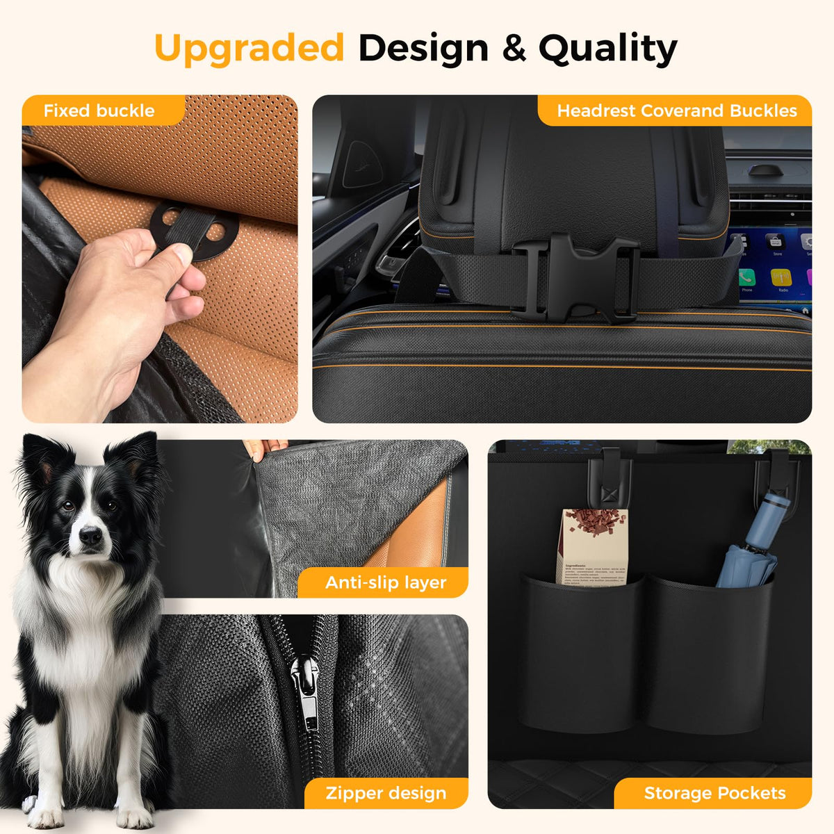 Waterproof Car Seat Cover Hammock for Dogs