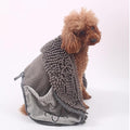 Chenille Bath Towel for Dogs in Grey