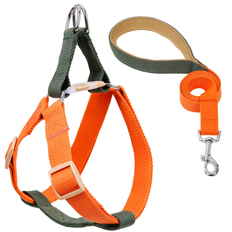 Color Drawstring Leash Vest-Style Dog Harness