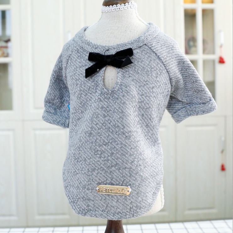 Dog Clothes Bow Tie Cotton T-Shirt for Dogs