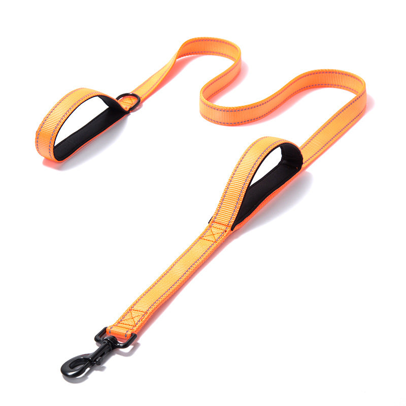 Double Thickened Reflective Nylon Leash for Dogs