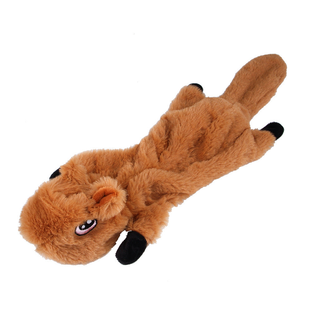 Dog Chew Toy Plush Squeaky Paper Toy with Animal Designs