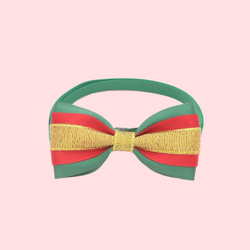 Holiday Adjustable Dog Collar with Bow Tie