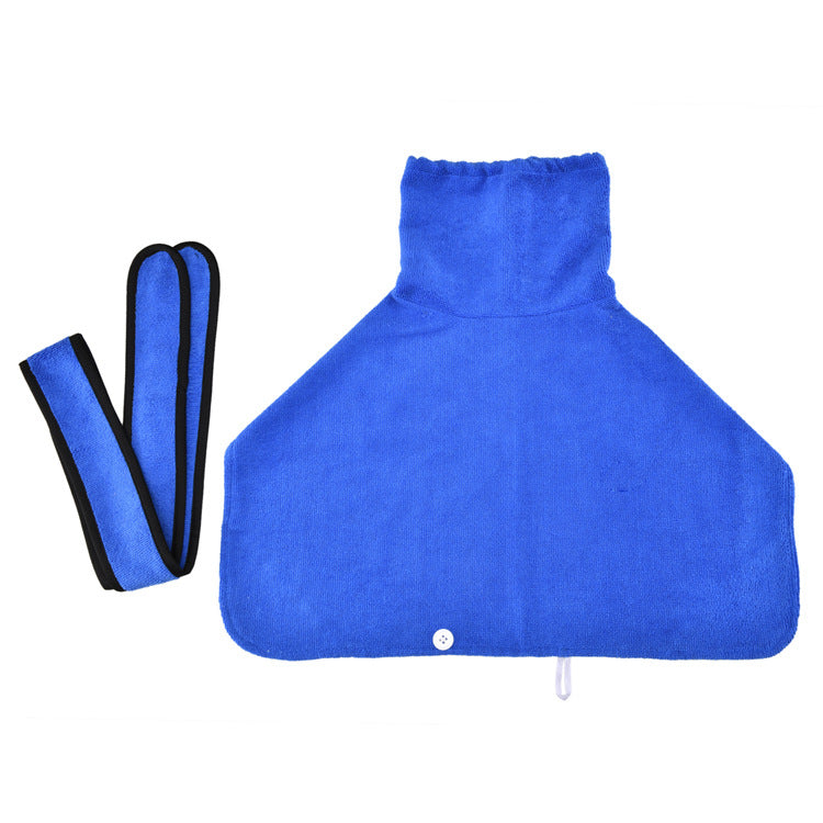 Strong Absorbent Dog Towel in Blue, Grey, Red and White