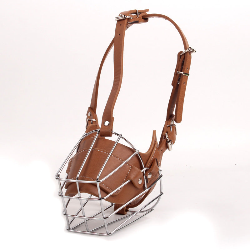 Wire Basket Dog Muzzle with Padded Straps