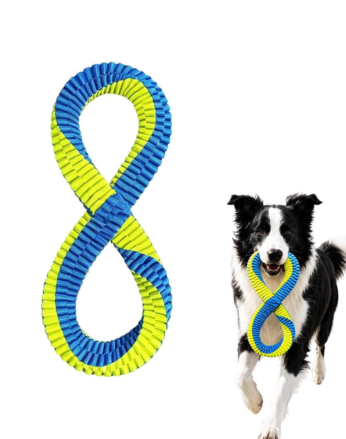 Blue Figure-8 Tug Toy for Dogs