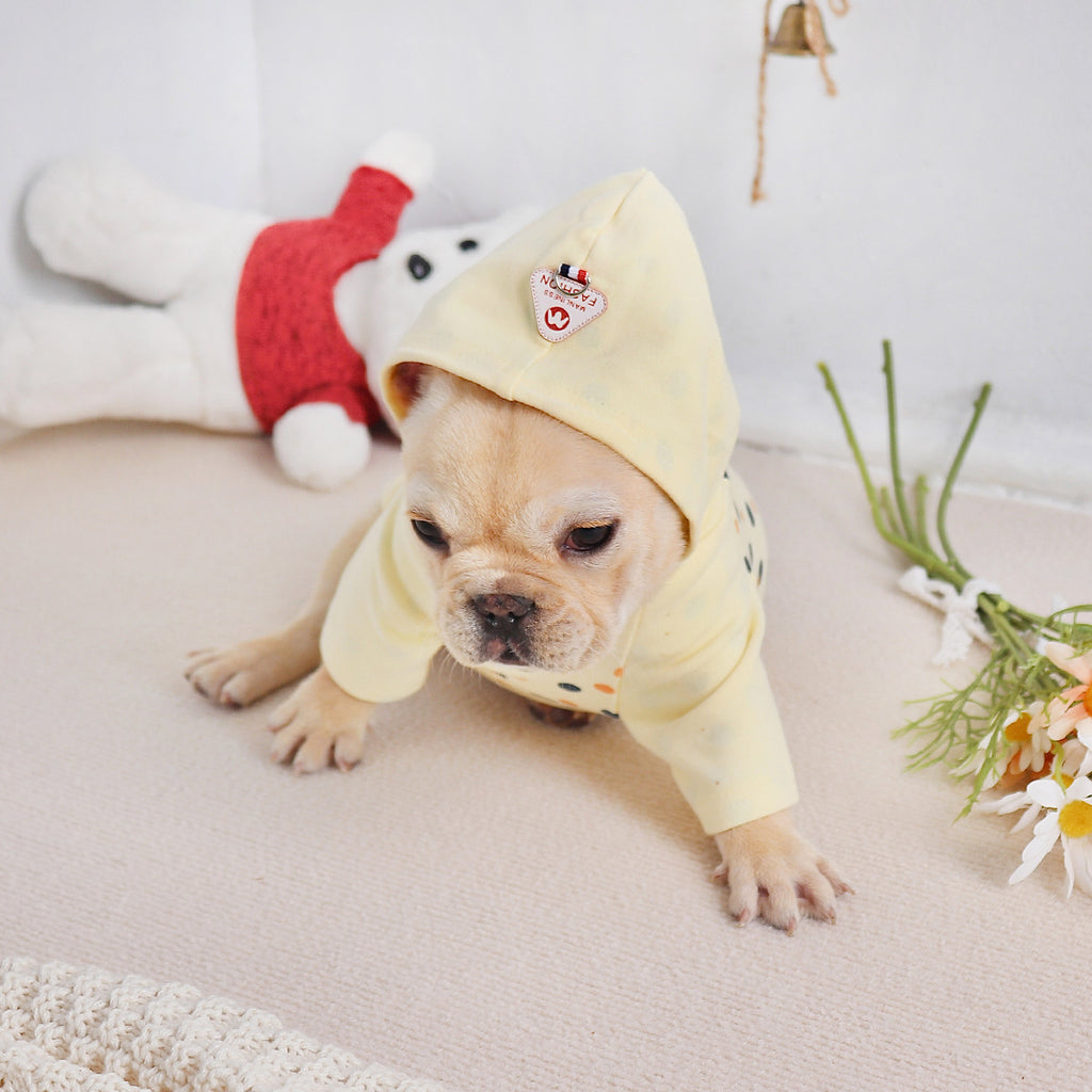 Thickened Yellow Hoodie for Small Dogs