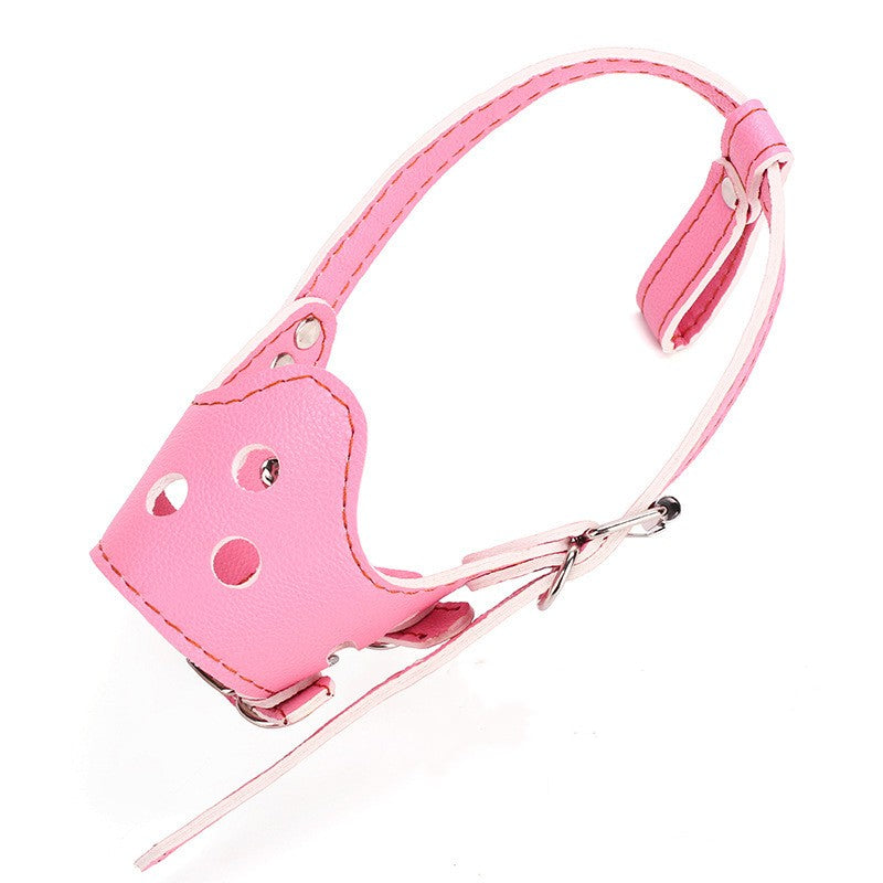 Adjustable Dog Muzzle in Black and Pink