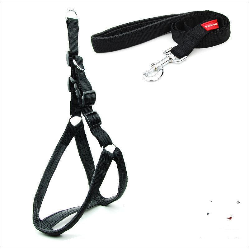 Dog Padded Harness Leash with Reflective Strips