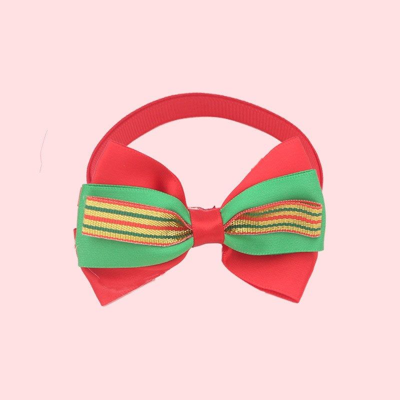 Holiday Adjustable Dog Collar with Bow Tie