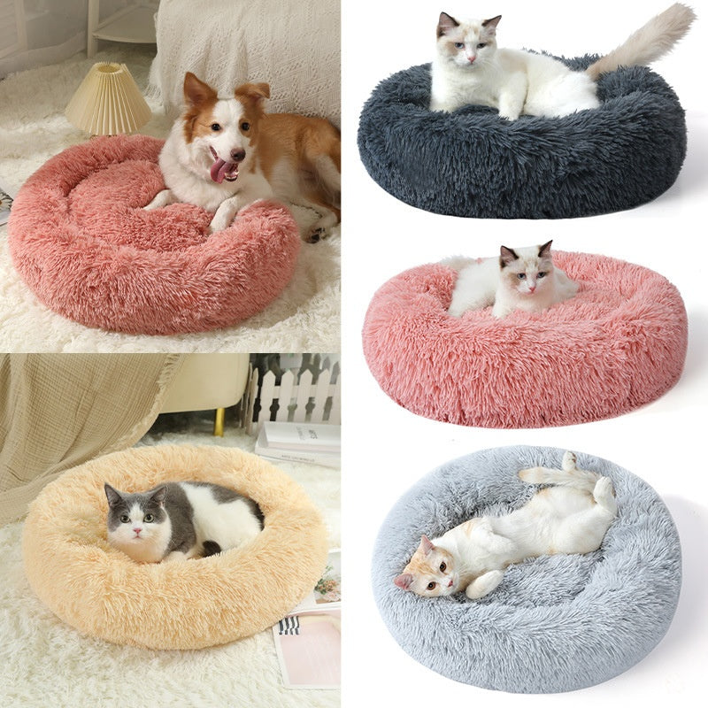 Cozy Gradient Dome Dog Bed for Winter
