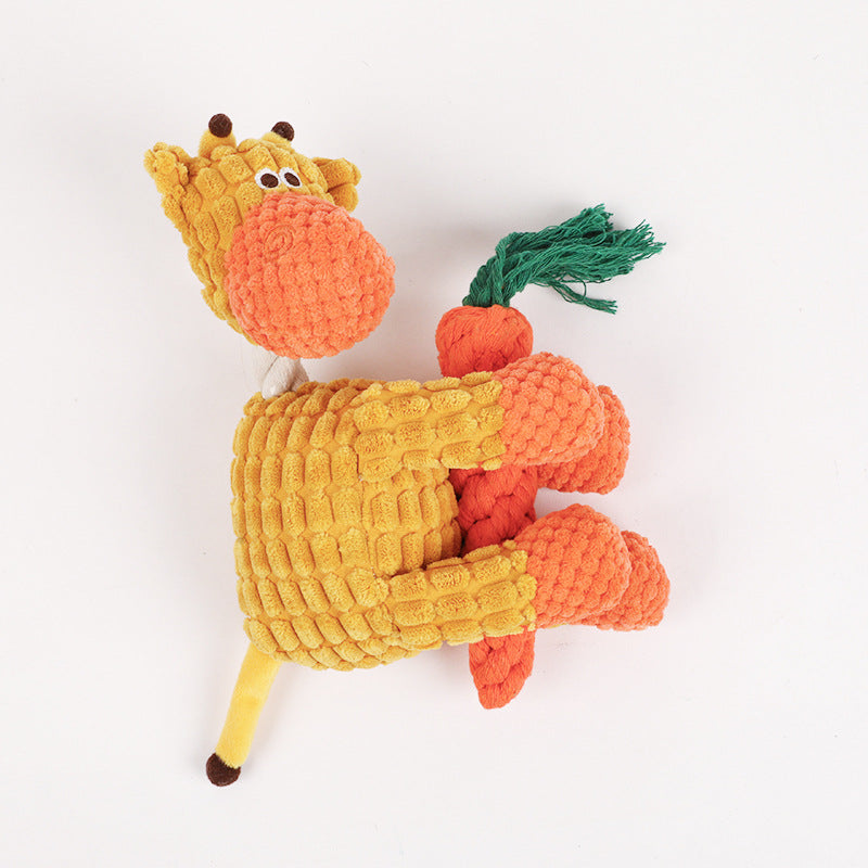 Funny Donkey Plush Dog Toy with Squeaky Sound
