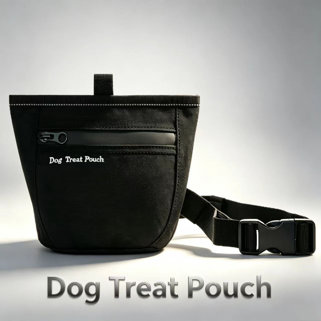 Waterproof Training Treat Pouch for Dogs in Black and Red