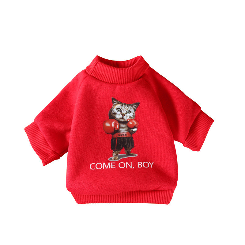 Cozy Teddy Cartoon Sweater for Small Dogs