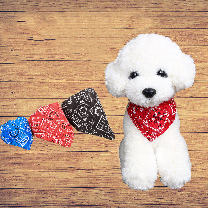Neck Scarf Bandana Collar for Dogs in Black, Blue & Red
