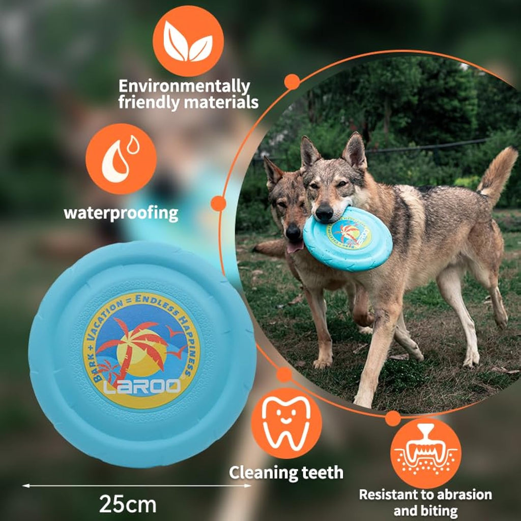 Durable Flying Disc for Dogs in Blue and Yellow