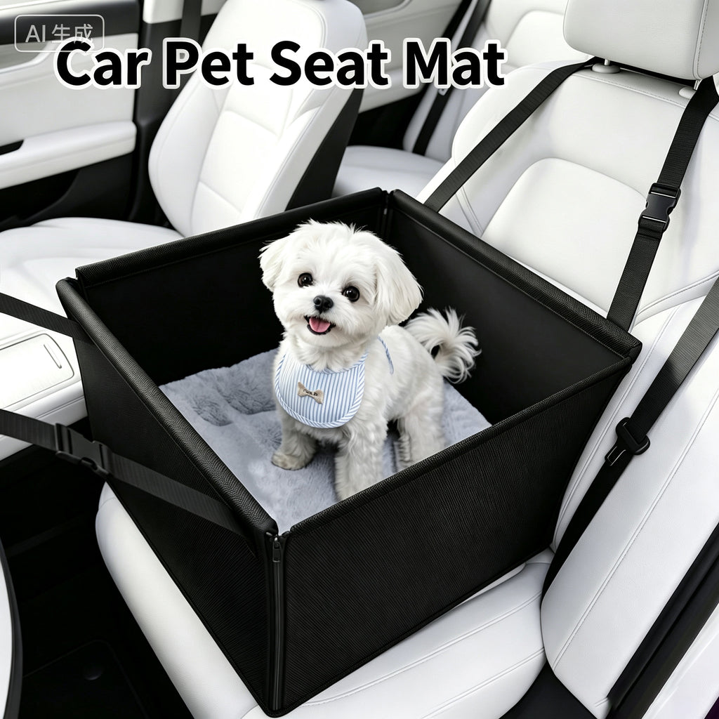 Foldable Car Pet Seat Carrier Waterproof Scratch Resistant Dog Cat Booster Seat Portable Travel Pet Bed For Car Back Seat