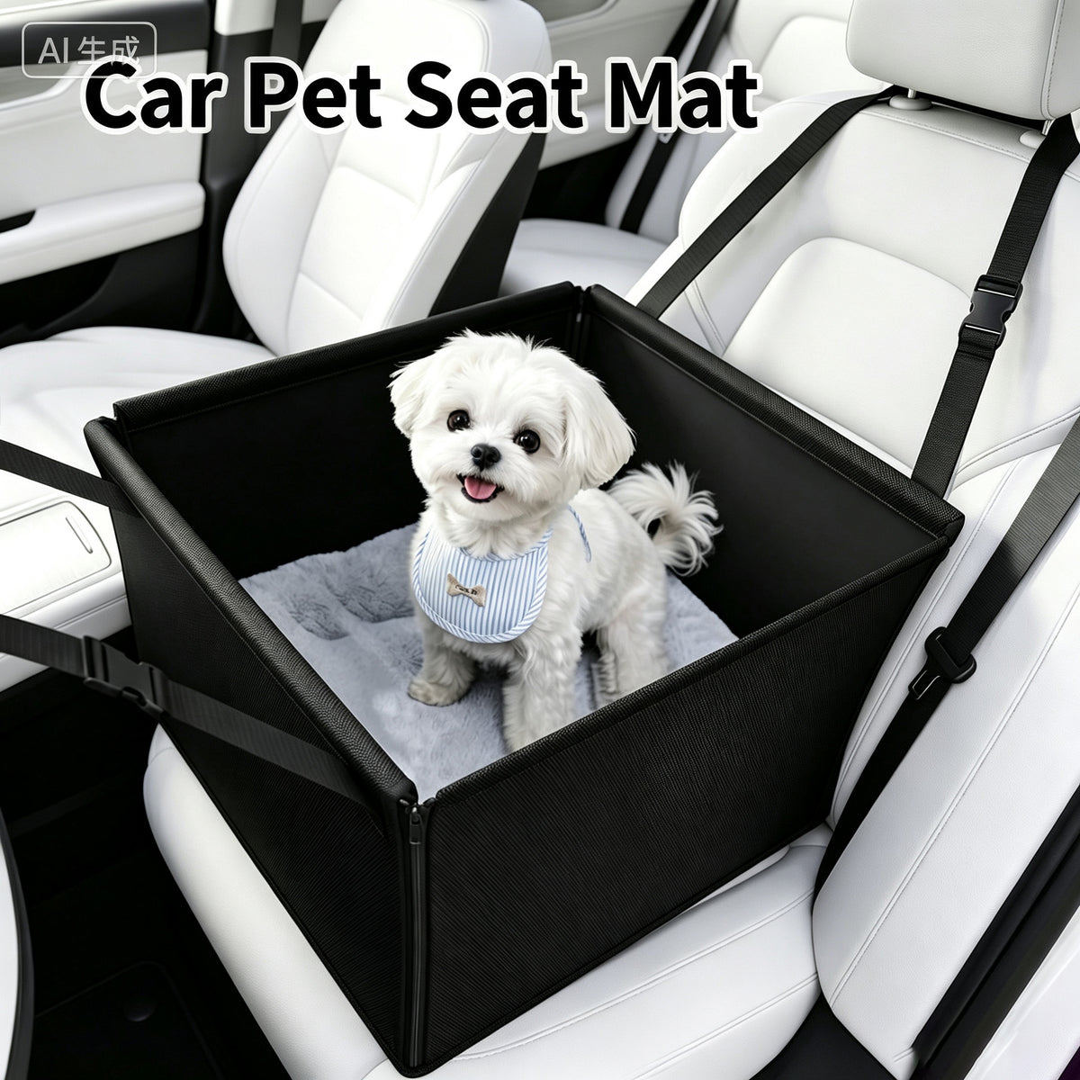 Foldable Car Pet Seat Carrier Waterproof Scratch Resistant Dog Cat Booster Seat Portable Travel Pet Bed For Car Back Seat