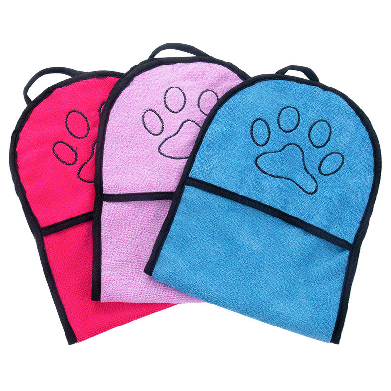 Microfiber Bath Towel for Dogs in Pink, Blue, Rose Red & Grey