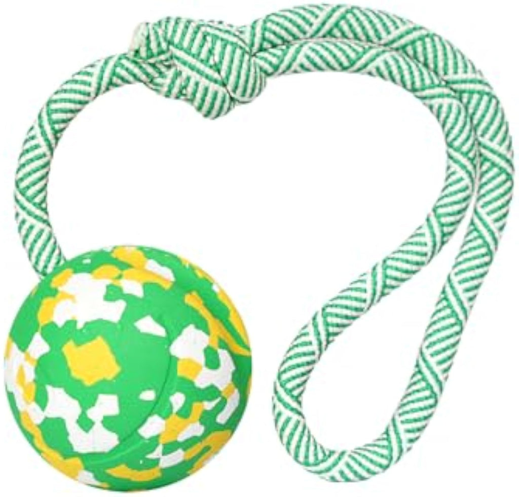 Dog Ball On Rope Fetch Toy For Small & Large Dogs