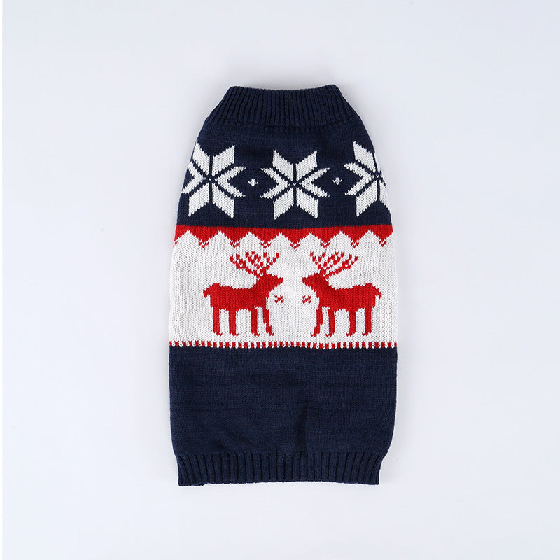 Christmas Knit Sweater for Dogs in Navy Blue