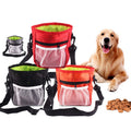 Drawstring Treat Pouch for Dog Walks in Red and Black