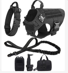 Outdoor Water Bottle Vest Dog Harness Set