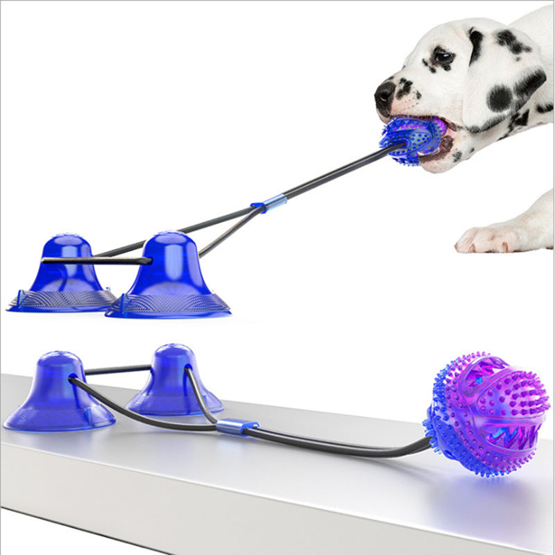 Suction Cup Rope Toy with Two Balls