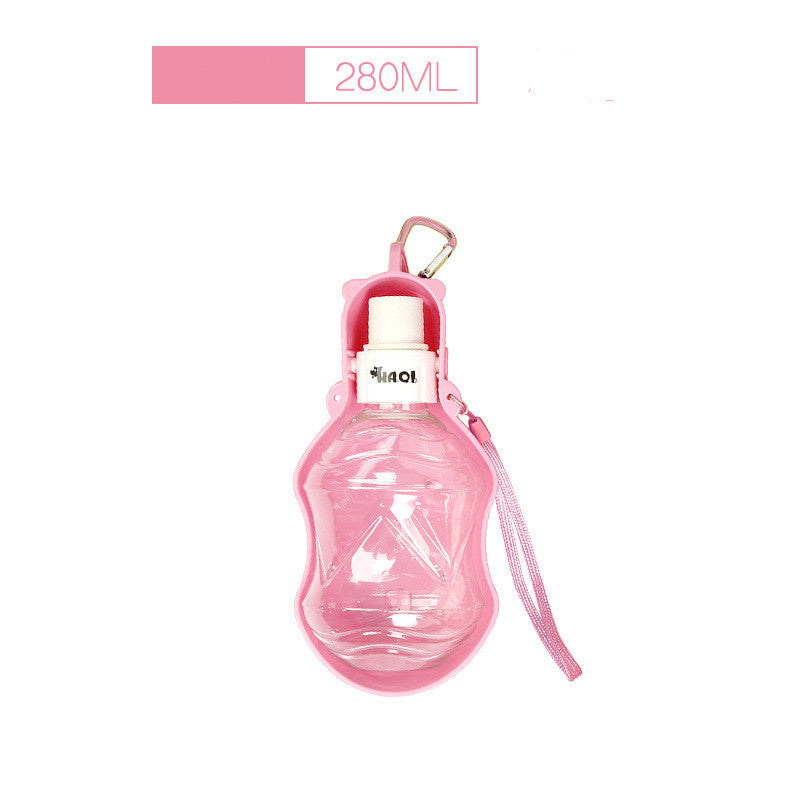 Portable Water Bottle for Dogs in Blue and Pink