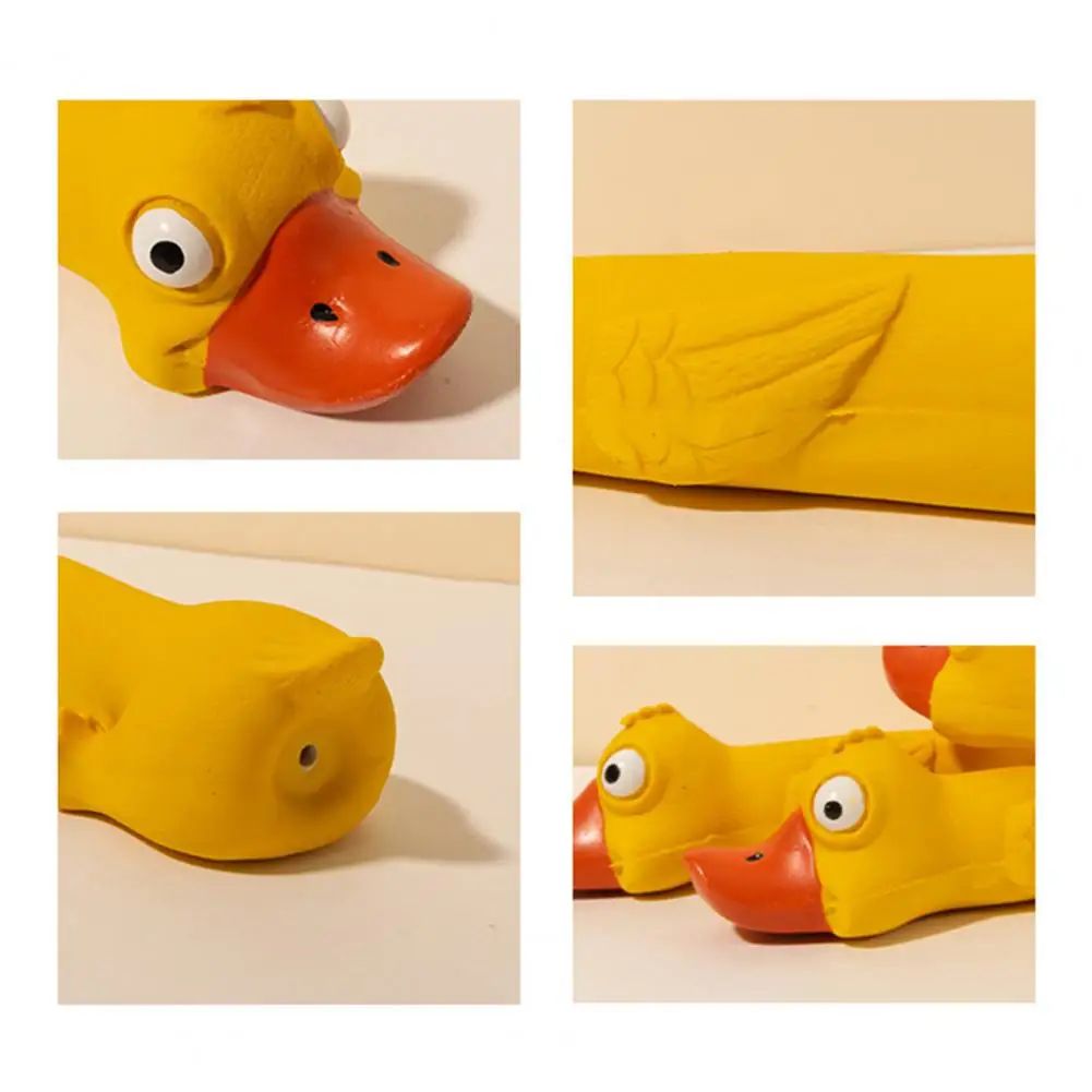 Yellow Duck Squeaky Latex Dog Toy