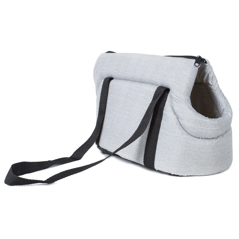 Portable Dog Carrier Bag in Red, Gray & Black