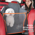 Backseat Dog Car Seat Cover in Orange and Gray