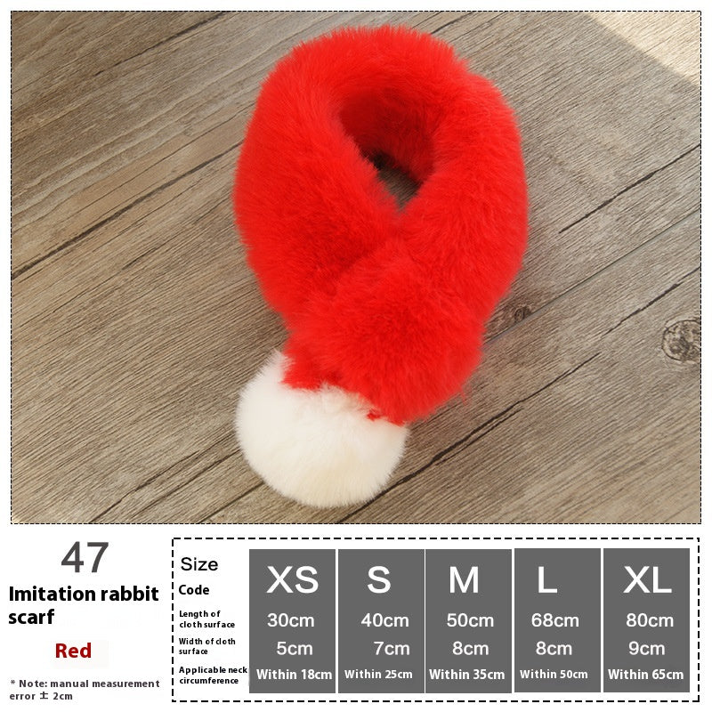 Christmas Dog Scarf with Bow Tie
