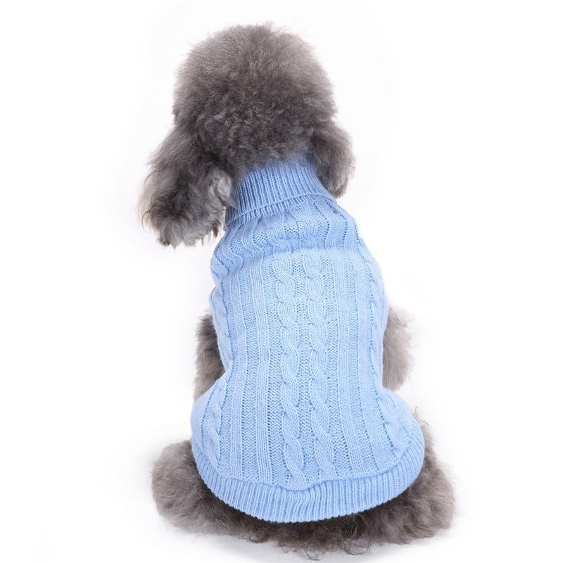 Colorful Knit Pullover Dog Sweater