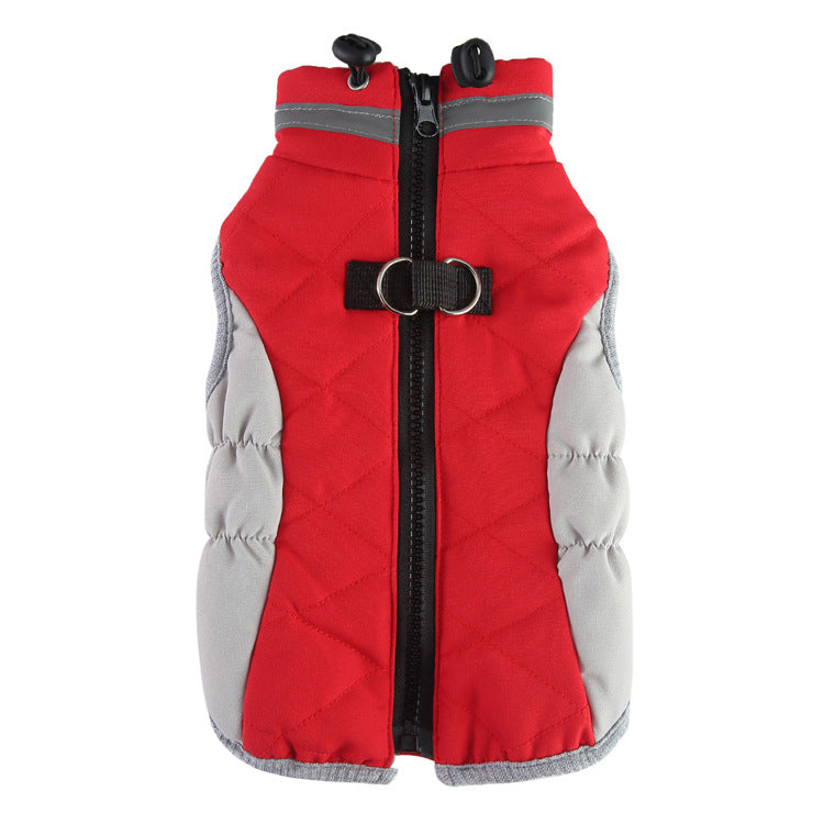 Dog Winter Coat with Breast Collar and Leash