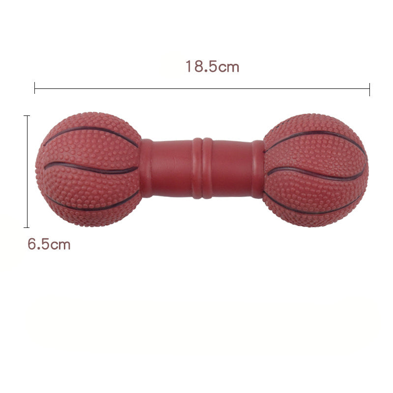 Football Squeaky Toy Dumbbell for Dogs