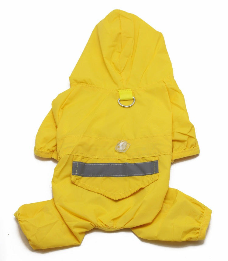 Four-Leg Hooded Dog Raincoat