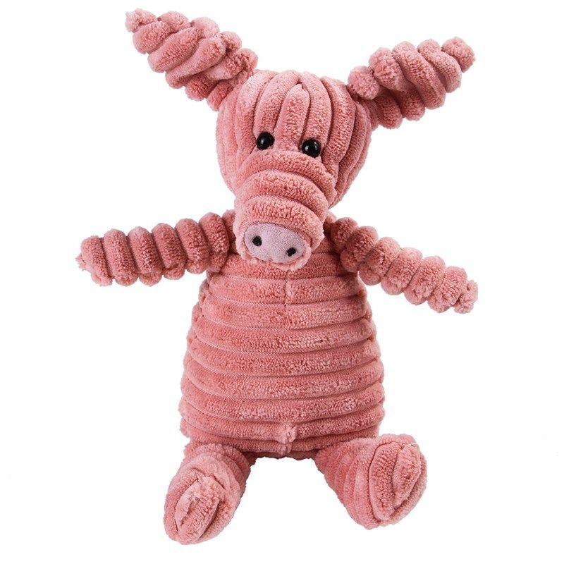 Plush Squeaky Dog Toy with Multiple Animal Designs
