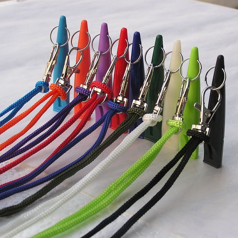 Dog Training Whistle with Lanyard in 8 Colors