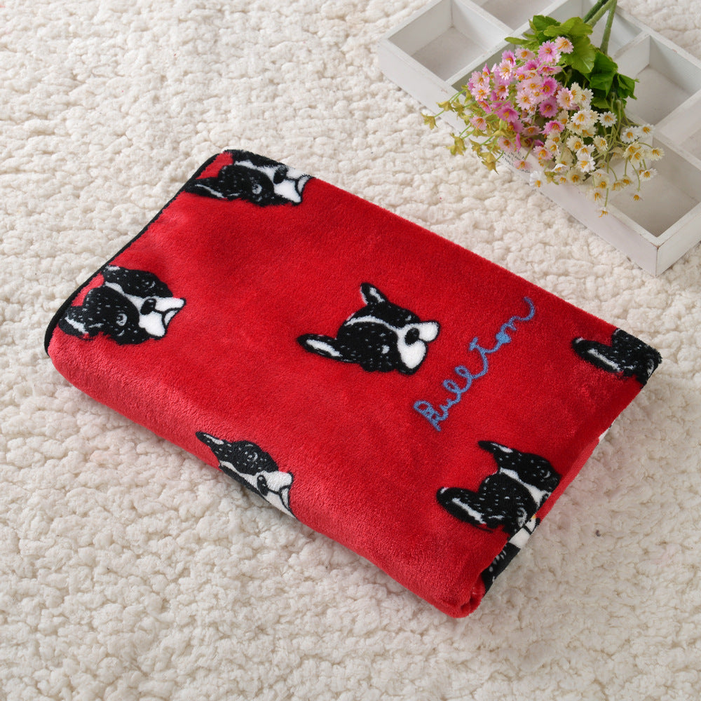 Coral Fleece Dog Blanket in Multiple Colors