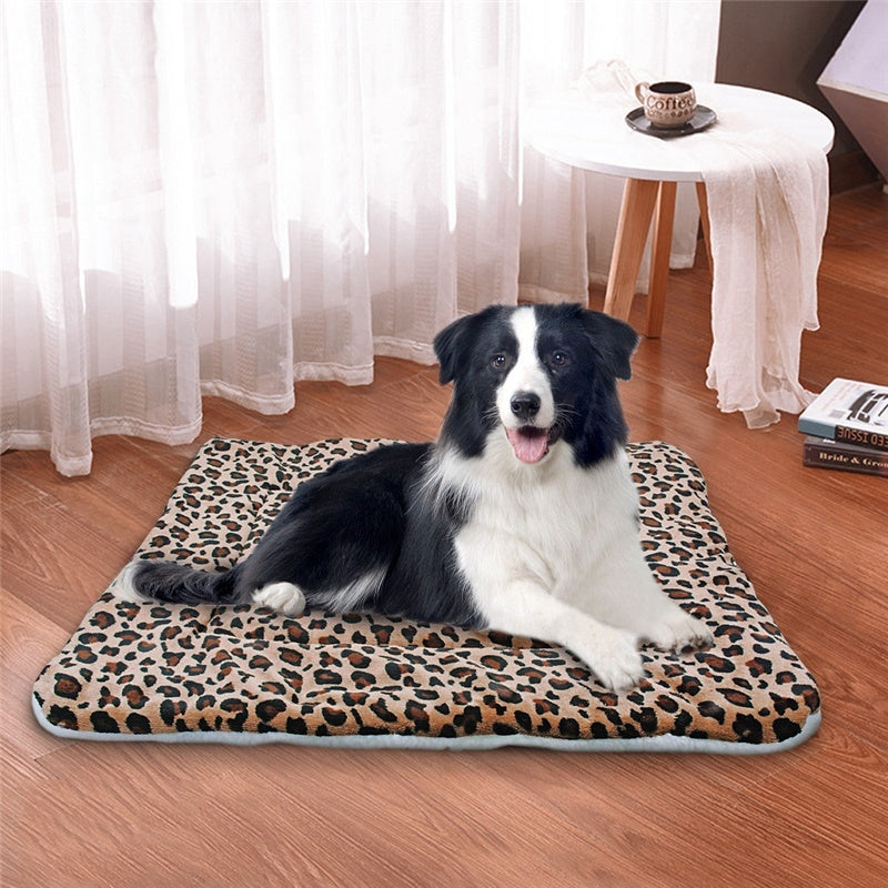 Leopard and Deer Patterned Dog Blanket Mat