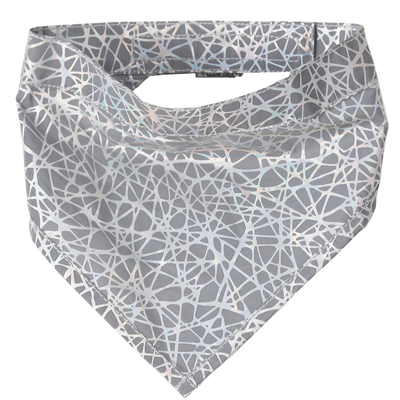 Reflective Dog Bandana in Grey, Sizes S to L