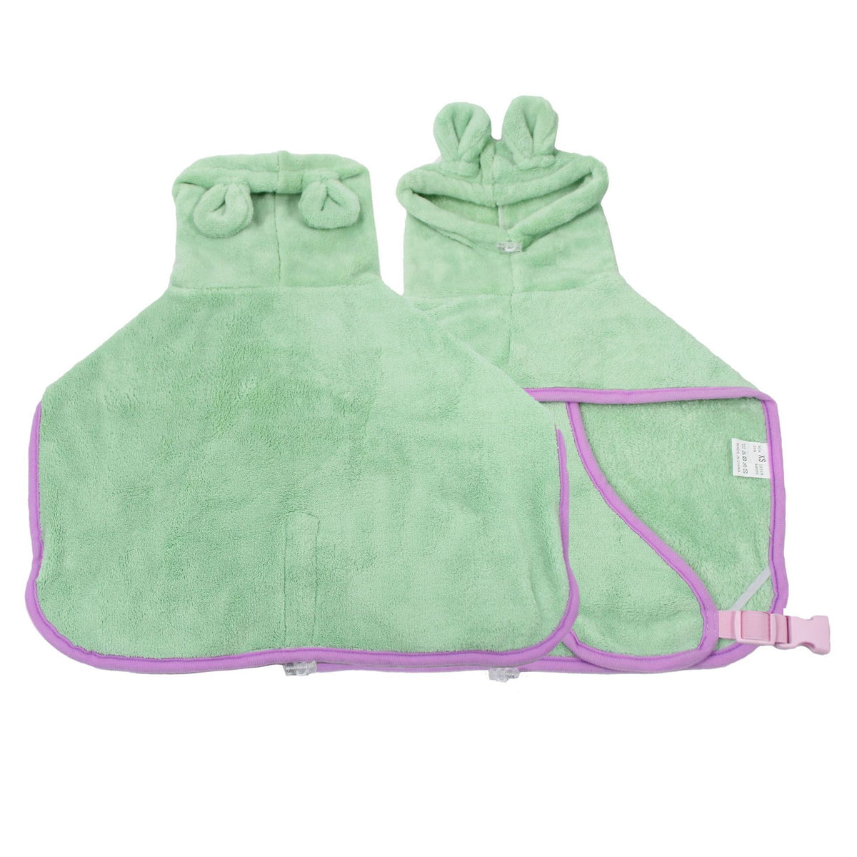 Hooded Microfiber Dog Bathrobe in Multiple Colors