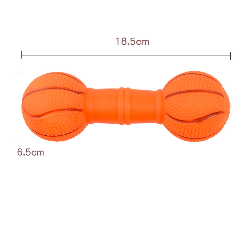 Football Squeaky Toy Dumbbell for Dogs