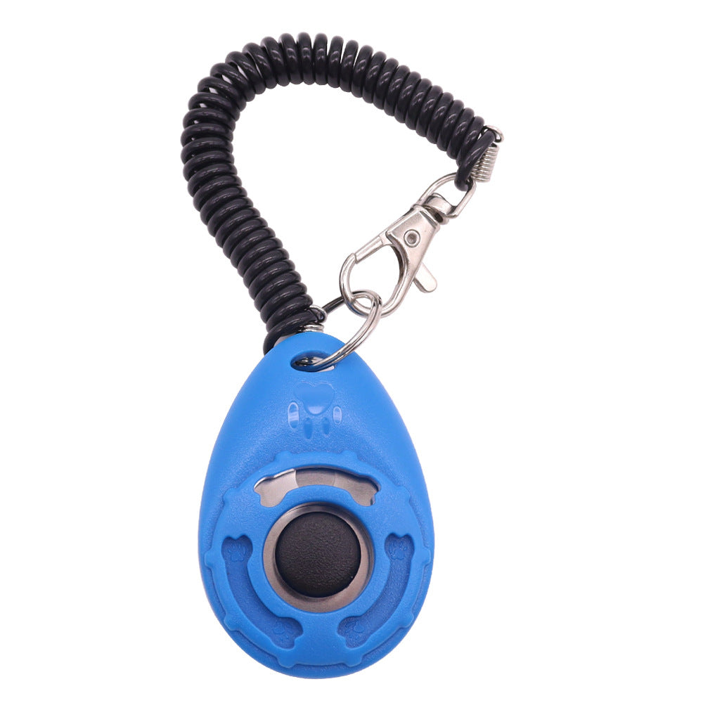 Drop-Shaped Training Clicker in Black, Orange, and Blue