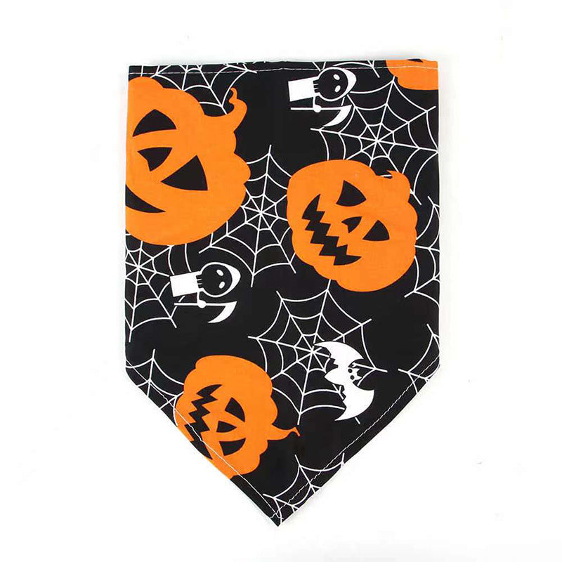 Halloween Skull Triangle Dog Bandana Scarf