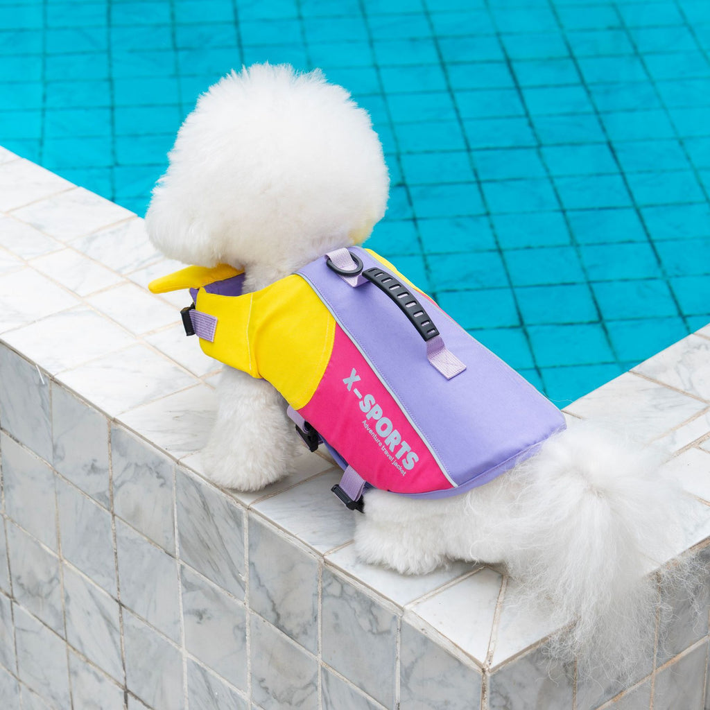 Dog Swim Vest with Grab Handle in Multiple Colors