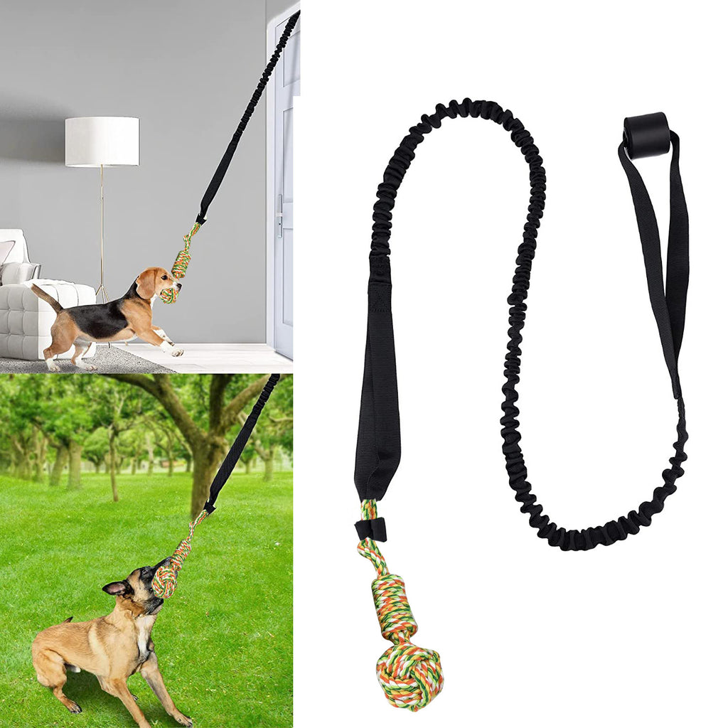 Dog Tug Rope Toy in Black, Gray, and Red