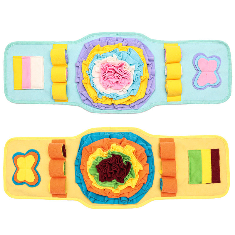 Sniff Mat Dog Training Pad in Yellow and Blue