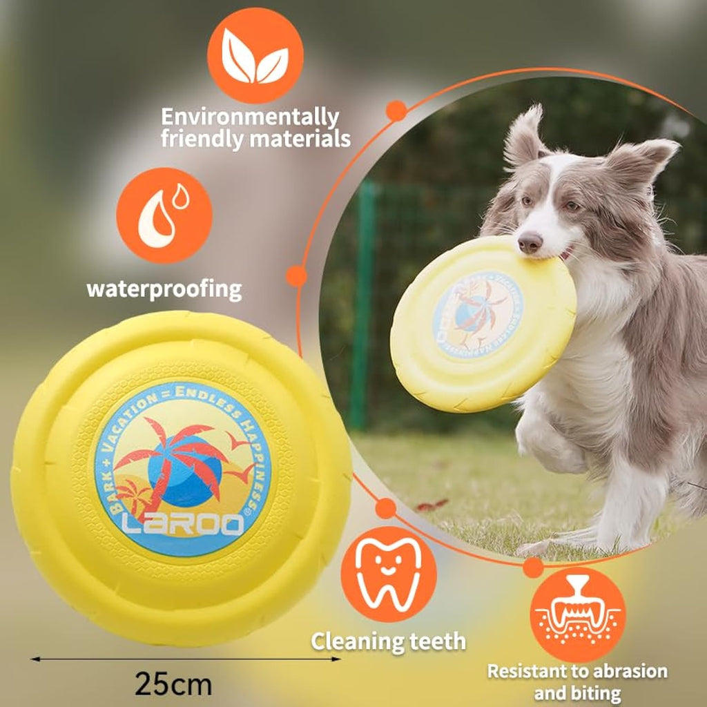 Durable Flying Disc for Dogs in Blue and Yellow